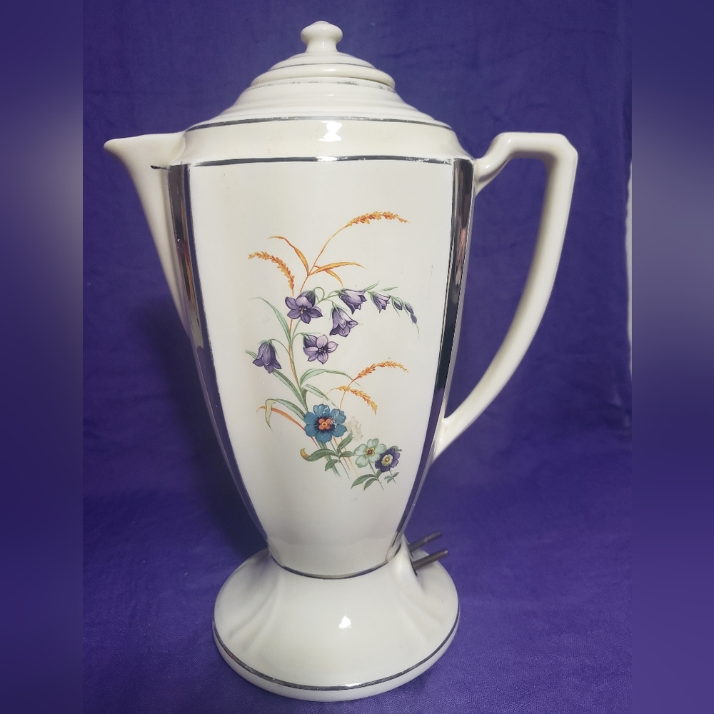 Vintage 1930s Porcelain Coffee Percolator